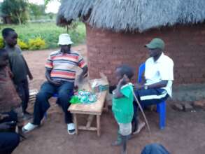Director and community Elder meet the kids