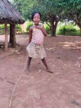 Hungry street child, looking for her meal