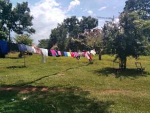 Home has a large clean compound good for camping.