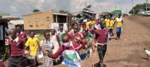 Town clean up by Healthy Schools club