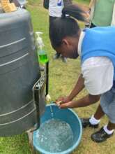 Hand washing Demonstration at Tippy Tappy