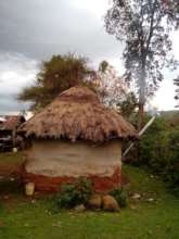 Thatched roof needed innovative plan for chimney