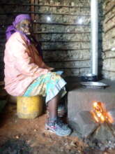 Catherine with her new smokeless stove