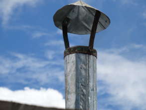 Chimney on a smokeless stoves