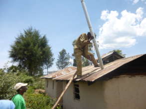 Putting the chimney in place