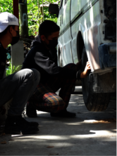 Honduran youth at Talleres