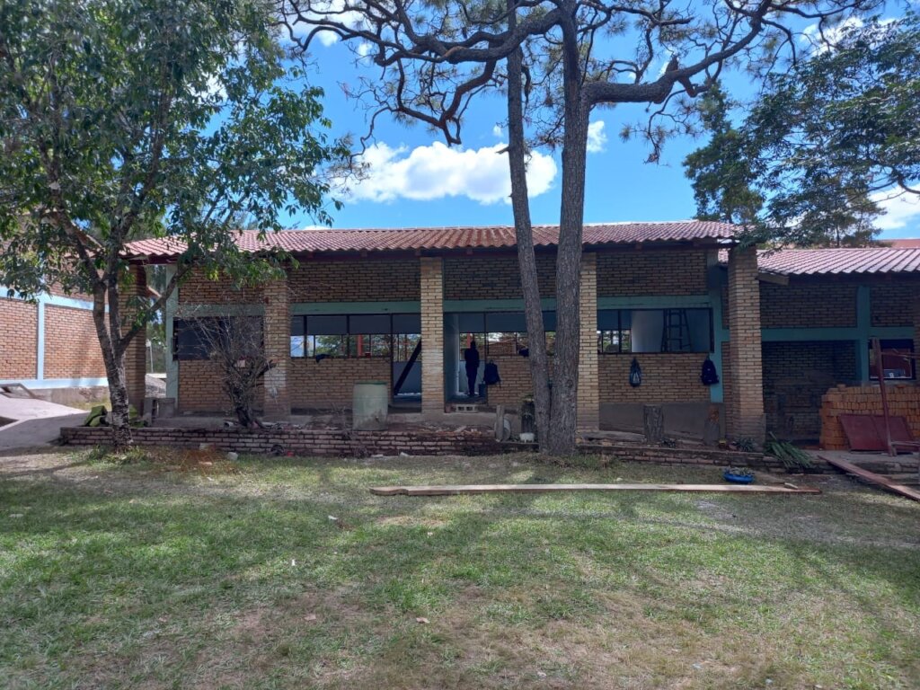 The school with its new roof