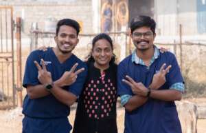 Founder with Veterinarians