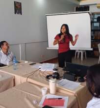 Another student giving a speech