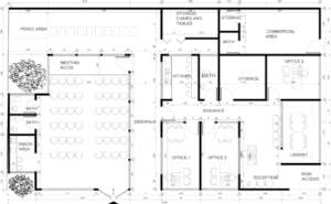 Schematic shows location of meeting room