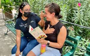 Fernanda and Audrey say Adios