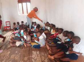 Masoro Early Childhood students enjoy milk.