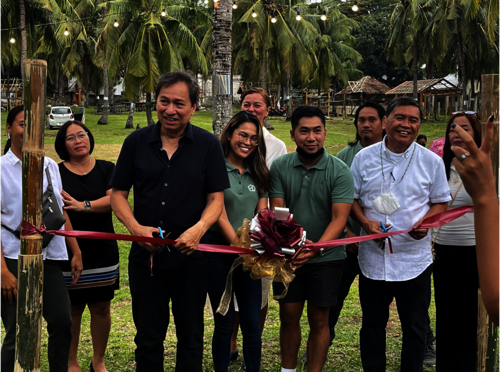 the ribbon cutting during its blessing