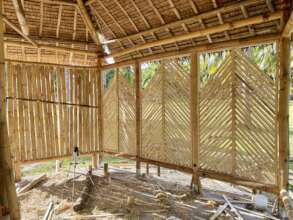 bamboo slats arranged for aesthetics