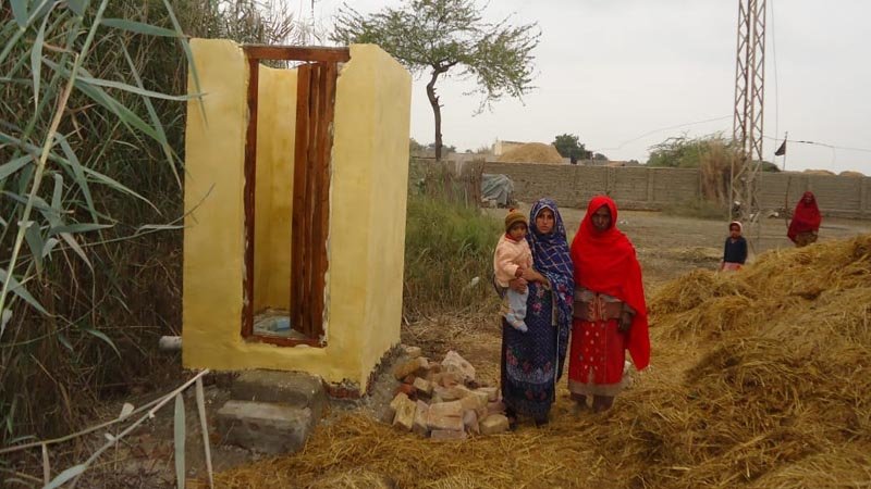 One toilet for one poor family in Pakistan