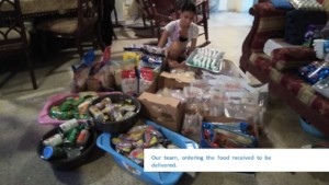 Our team, ordering the food received to be deliver
