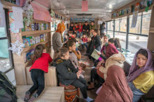 Inside Charmaghz Mobile Library