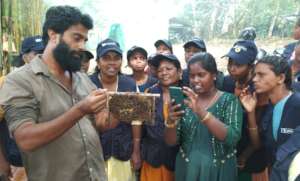 Learning the art of beekeeping!
