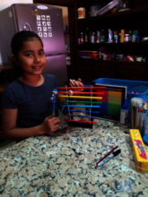 Children create their own xylophones