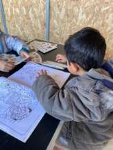 Library activities at camp