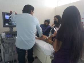 The child is treated in the hospital