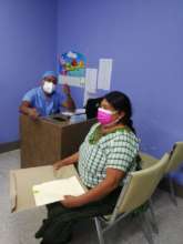 Maria in her medical check-up.