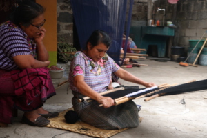 Catarina and her two sisters working.