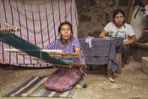 Year2015,a young Dolores weaving with her daughter