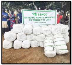 Delivering 35,000 mosquito nets