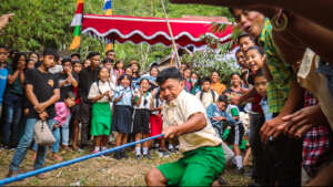 Tug a war at the Independence Day celebration