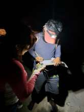 Local volunteers recording nesting data