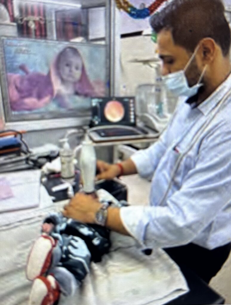 An ROP Screening Team Member at Work