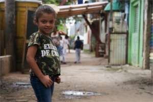One of Arca child in the favela Vila Prudente
