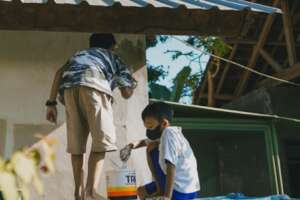 Eco Warriors created painted murals on the walls.