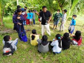 Honey to be collected from the beehive by students