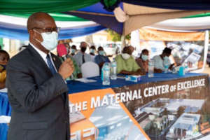 Sierra Leone Minister of Health Speaks at Ceremony