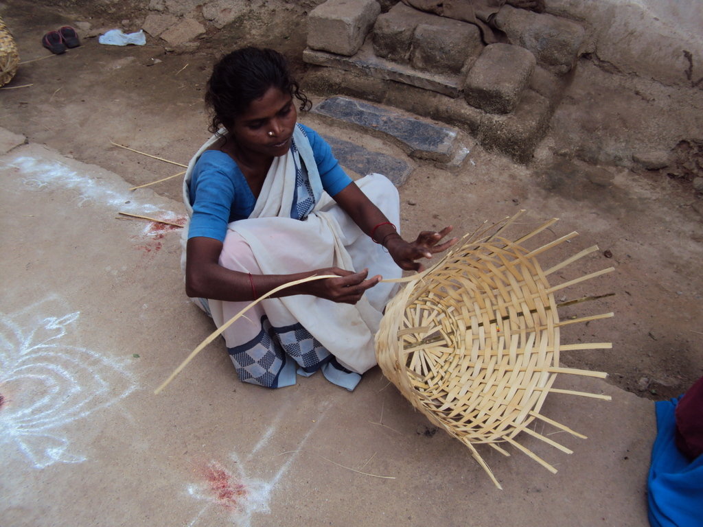 100 Poor Indian Widows Livelihood by Baskets Work