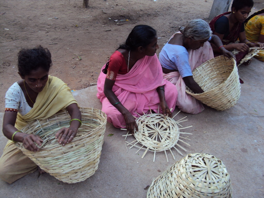 100 Poor Indian Widows Livelihood by Baskets Work