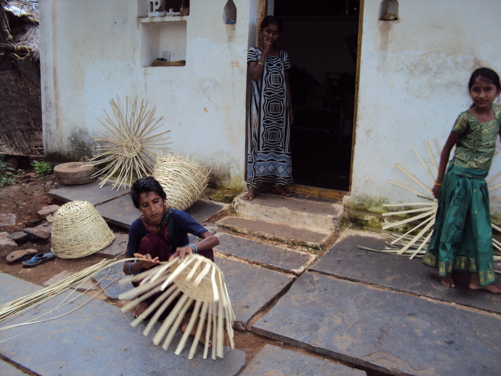 100 Poor Indian Widows Livelihood by Baskets Work