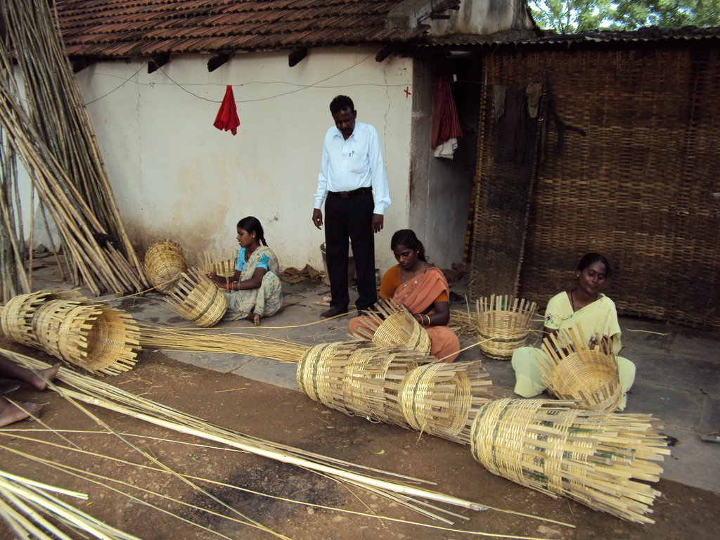 100 Poor Indian Widows Livelihood by Baskets Work