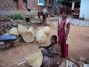 100 Poor Indian Widows Livelihood by Baskets Work
