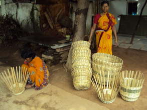 100 Poor Indian Widows Livelihood by Baskets Work