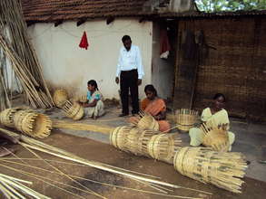 100 Poor Indian Widows Livelihood by Baskets Work