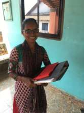 Muskan with our financial sheets