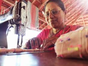 Rajeshree producing our scrunchies