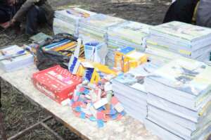 Partial  pic of edu materials prepared for distrib