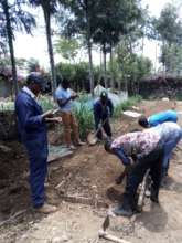 Impproving the soil with Double dug beds