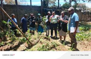 Women participating is permaculture activities