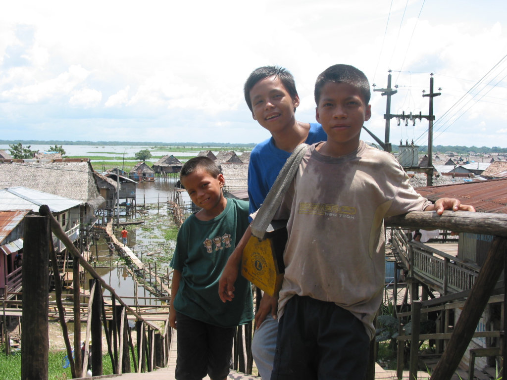 Shoeshine boys, Belen, Iquitos, Peru