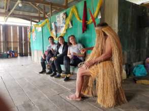 Yagua elder with health sciences students